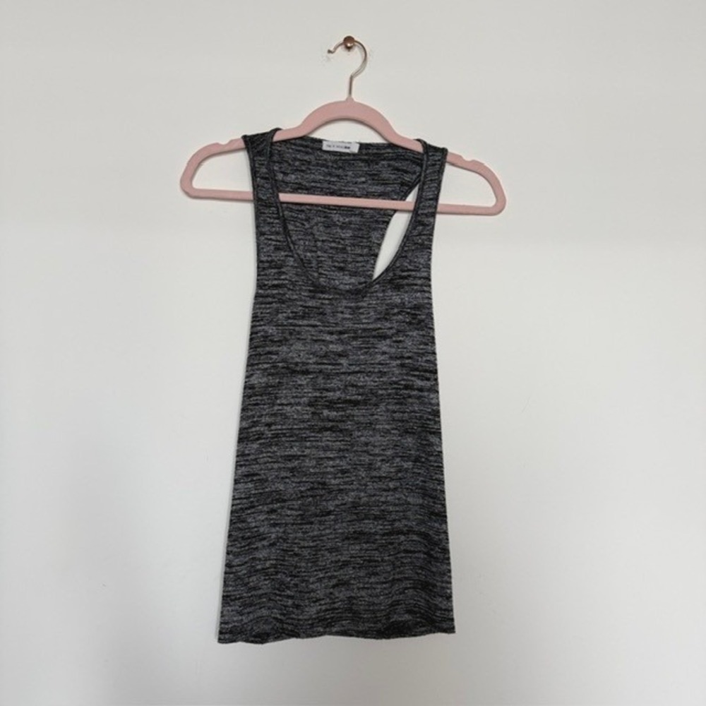 rag & bone Black Heather Twist Back Tank Top Small | Scoop Neck Sleeveless $115 - Picture 3 of 10